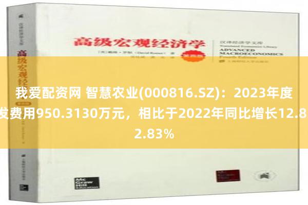 我爱配资网 智慧农业(000816.SZ)：2023年度研发费用950.3130万元，相比于2022年同比增长12.83%