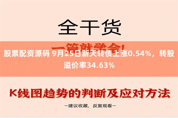 股票配资源码 9月25日新天转债上涨0.54%，转股溢价率34.63%